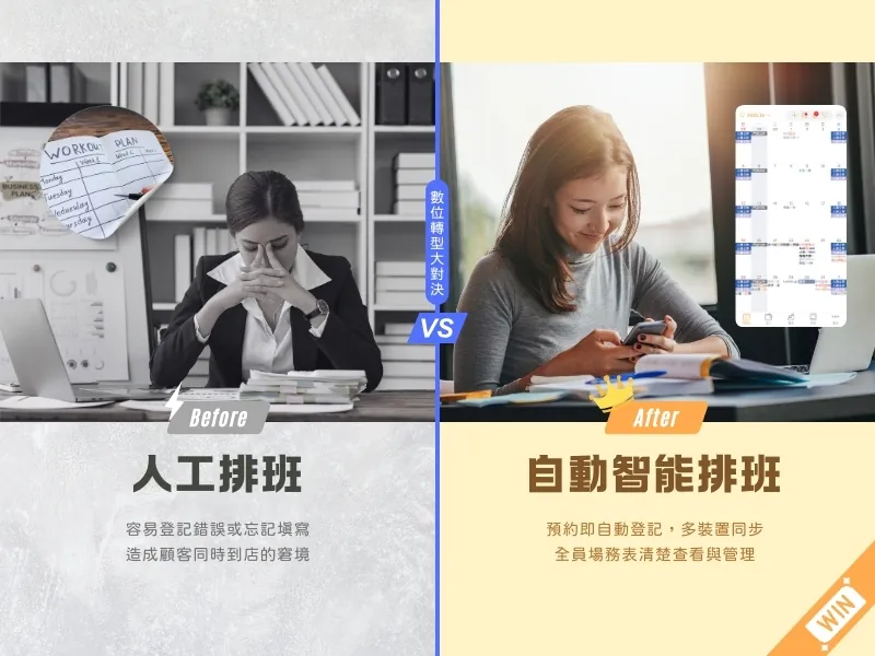自動智能排班 vs 人工排班