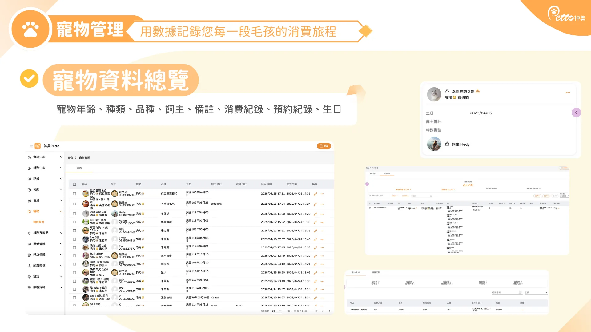 寵物管理 - 毛孩履歷