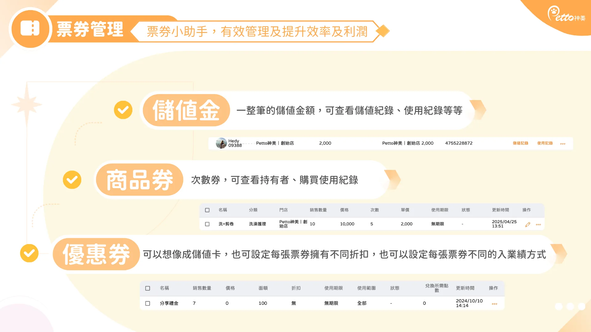 票券管理 - 套票與儲值
